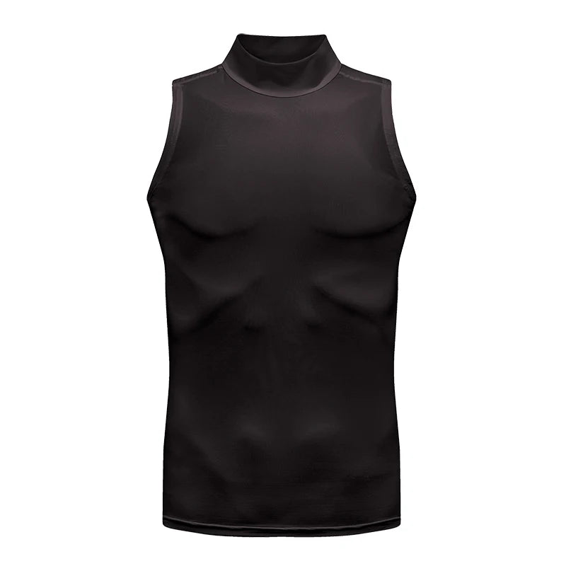 Sleeveless Turtleneck Compression Shirt